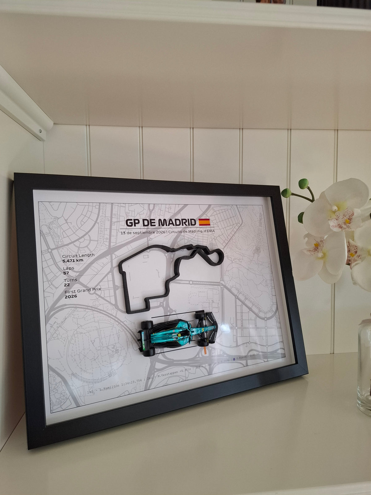 Cuadro 3D Fernando Alonso – GP de Madrid | DIN A3 (40 × 30 cm)