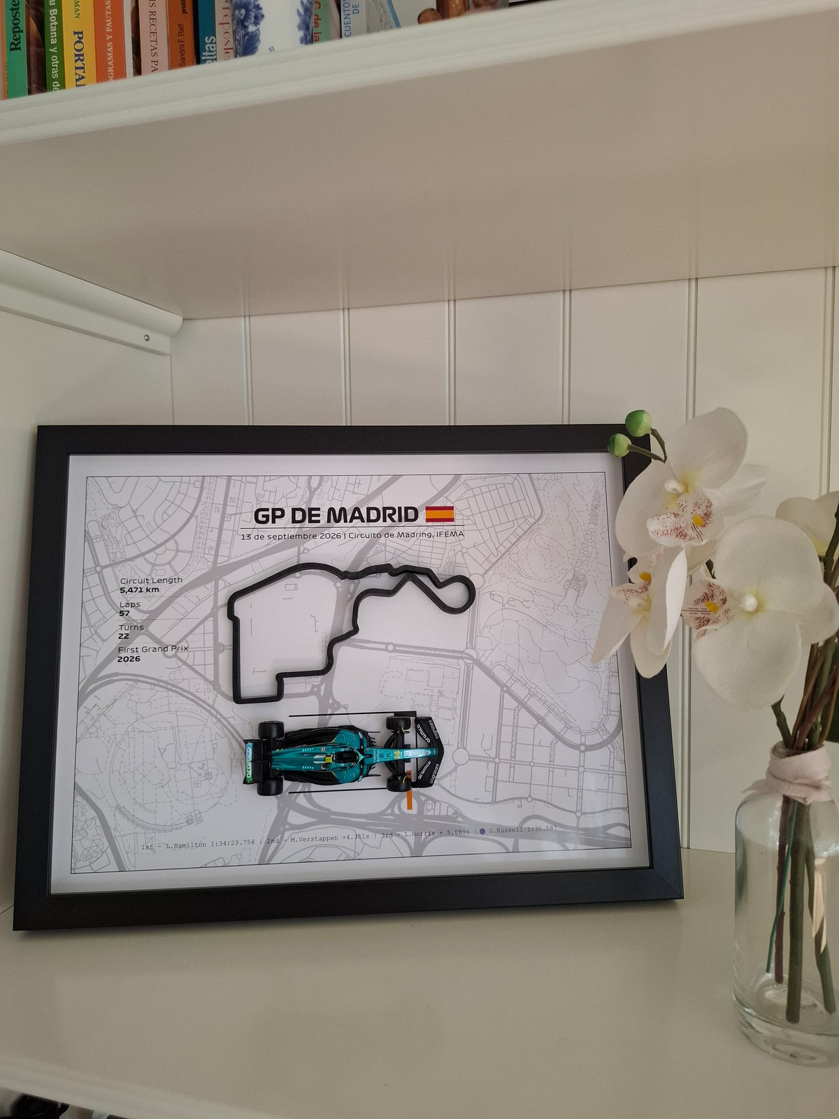Cuadro 3D Fernando Alonso – GP de Madrid | DIN A3 (40 × 30 cm)