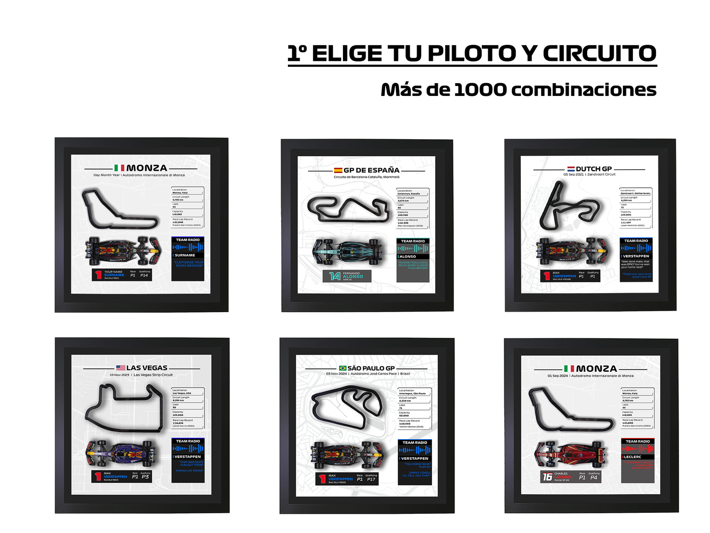 Personaliza tu cuadro 3D de F1