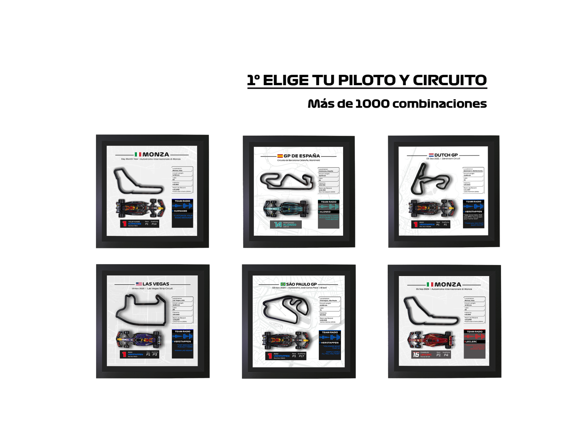 Personaliza tu cuadro 3D de F1