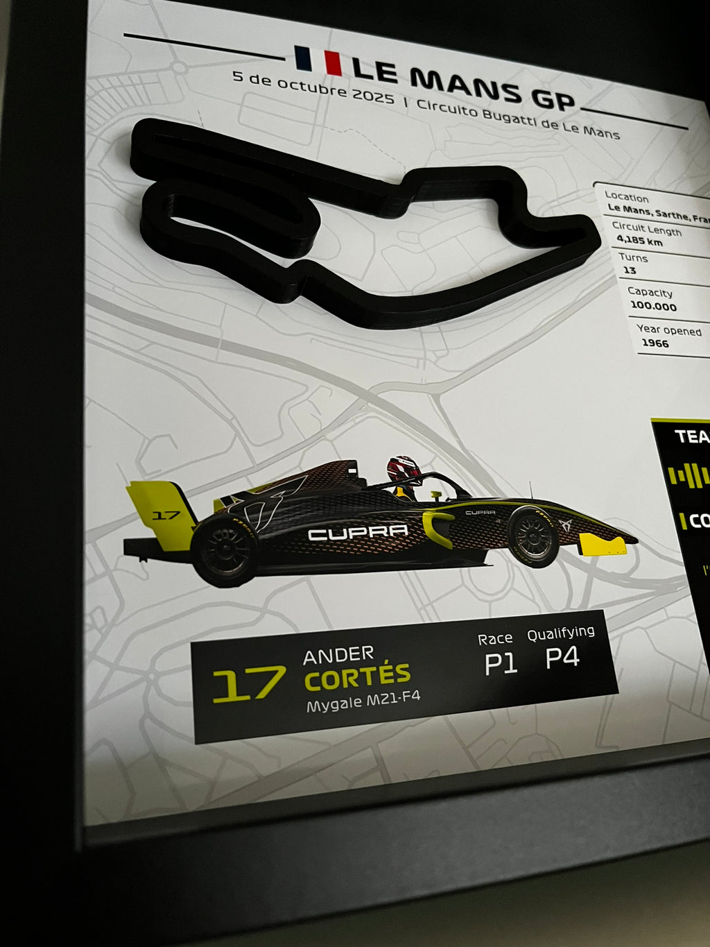 Personaliza tu cuadro 3D de F1