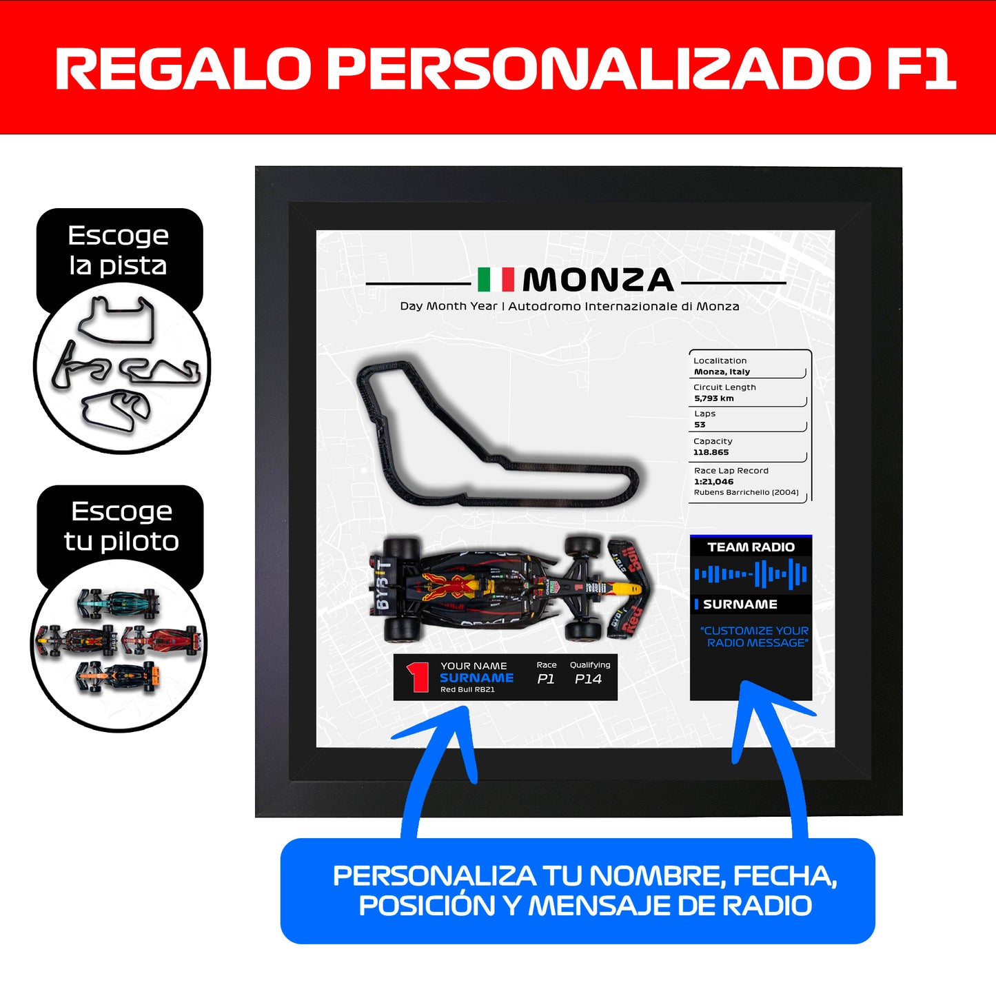 Personaliza tu cuadro 3D de F1