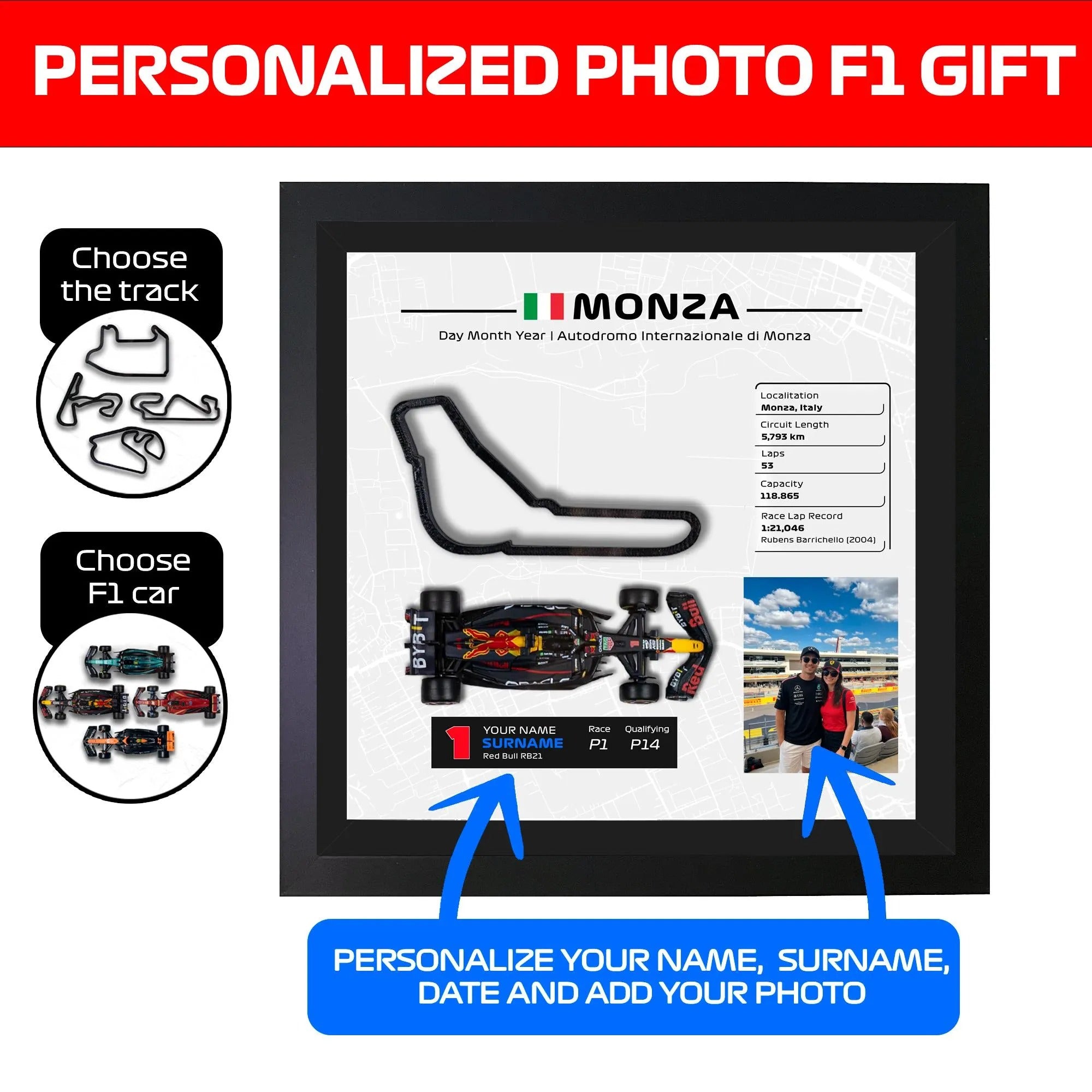 Personaliza tu cuadro 3D de F1 + Fotografía