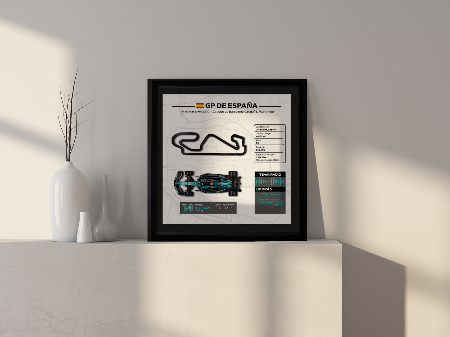 Personaliza tu cuadro 3D de F1